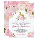 Unicorn birthday pink Beautiful Floral Invitation, Invitation