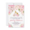 Unicorn birthday pink Beautiful Floral Invitation,