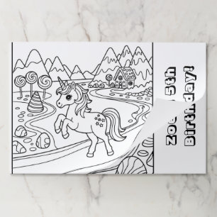 Unicorn Birthday Placemats Coloring Tear Away Pads