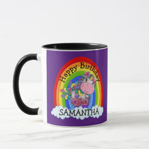 Unicorn BIRTHDAY Purple Mug