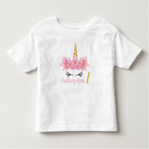 Unicorn Birthday shirt pink
