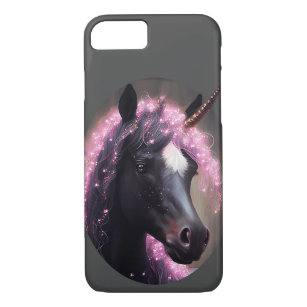 Unicorn Black and Pink Fairy Fantasy Creature  iPhone 8/7 Case