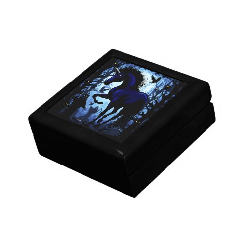 Unicorn Black Magic Fairy in Dark Forest Gift Box