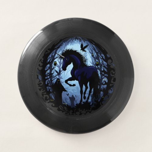 Unicorn Black Magic Fairy in Dark Forest Wham_O Frisbee