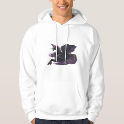 Unicorn Black Purple Winged Pegasus Horse Pony Hoodie