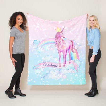 Unicorn Blanket Personalized Unicorn Blankets