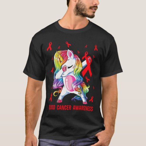 Unicorn Blood Cancer Awareness Warrior Survivor Gi T_Shirt