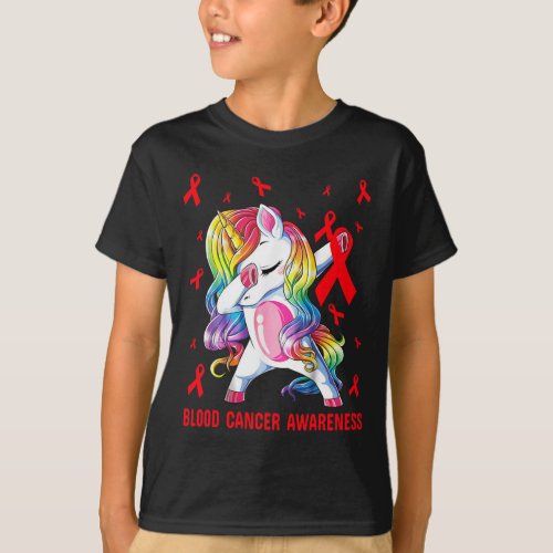 Unicorn Blood Cancer Awareness Warrior Survivor Gi T_Shirt