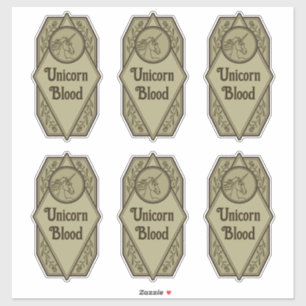 Unicorn Blood Potion Bottle Labels