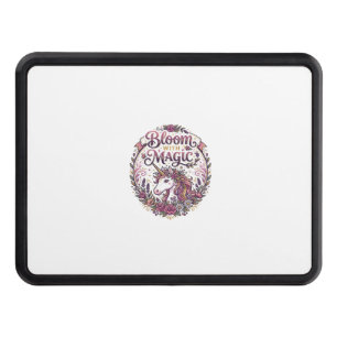 Unicorn Bloom with Magic POD Ready White Backgroun Hitch Cover
