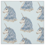 Unicorn Blue Hair Fabric