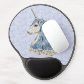 Unicorn Blue Hair Gel Mouse Pad (Left Side)