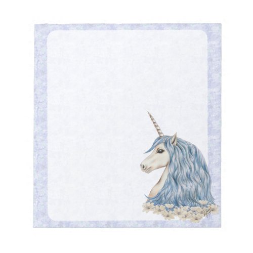 Unicorn Blue Hair Notepad
