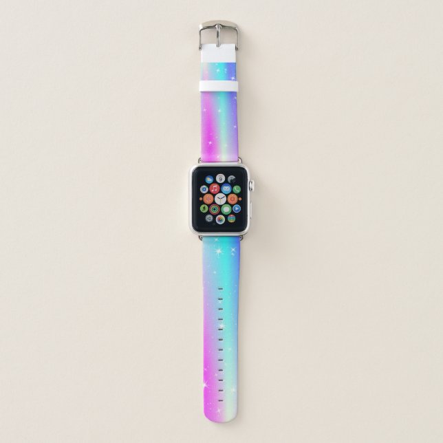 Unicorn Blue Purple Pink Apple Watch Band (Front)
