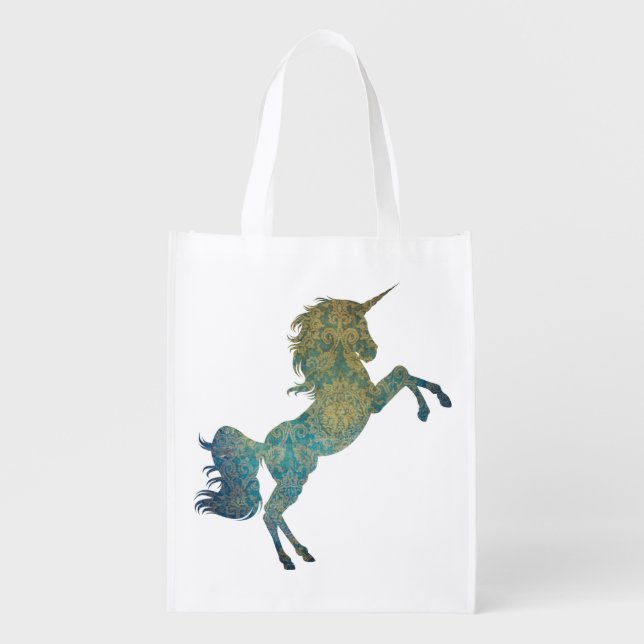 Unicorn Blues Grocery Bag (Front)