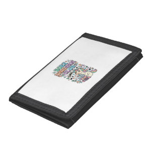 Unicorn Boba Unicorn Club Kawaii Typography Design Trifold Wallet
