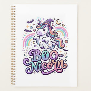 Unicorn Boo-nicorn Premium Vector Vector Design_1 Planner