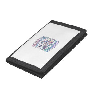 Unicorn Booked and Magical Gift Idea Typography De Tri-fold Wallet