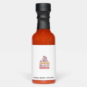 Unicorn Booked and Magical Print Ready White Backg Hot Sauces