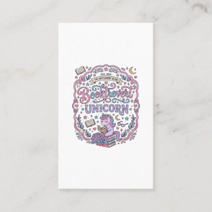 Unicorn Booktrovert Unicorn Playful Cute Gift Desi Business Card
