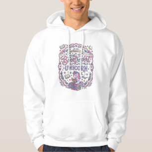Unicorn Booktrovert Unicorn Playful Cute Gift Desi Hoodie