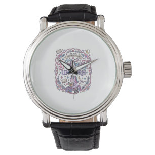 Unicorn Booktrovert Unicorn Playful Cute Gift Desi Watch