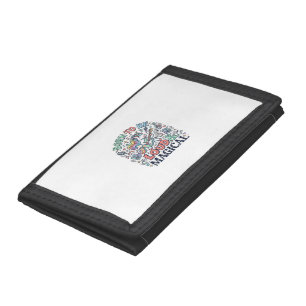Unicorn Born to Be Loud and Magical Original White Trifold Wallet