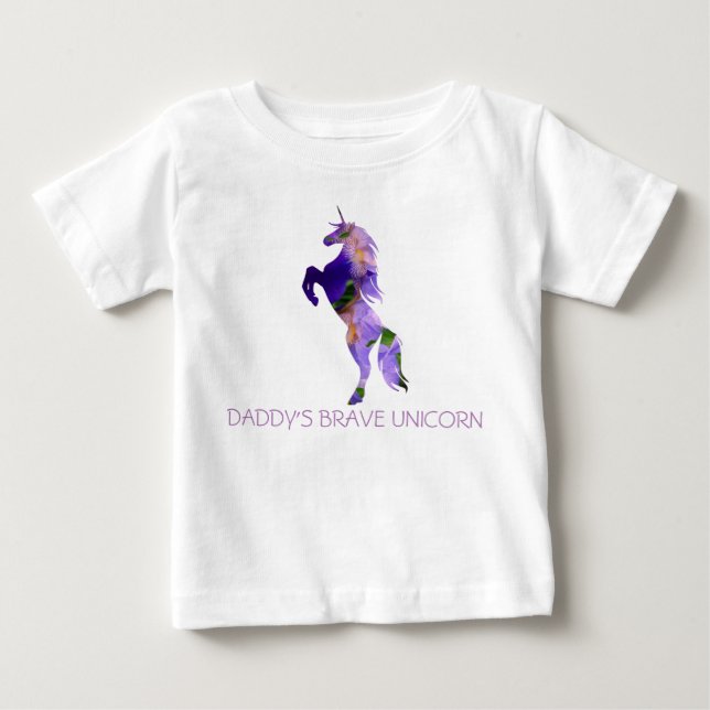 Unicorn Brave Baby Fine Jersey T-ShirtBaby T-Shirt (Front)