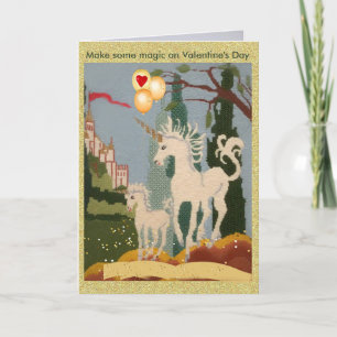 Unicorn Brings Magic on Valentine's Day Card