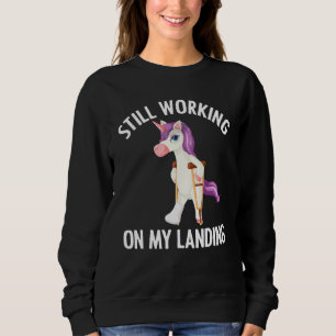 Unicorn Broken Leg For Kids Toddlers Injured Foot  Sweatshirt