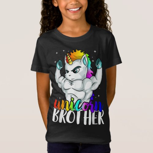 Unicorn Brother Sister to Big Bro Brothercorn Chri T_Shirt