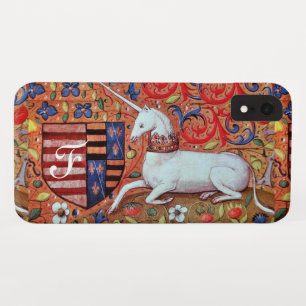 UNICORN Brown Parchment Monogram iPhone XR Case