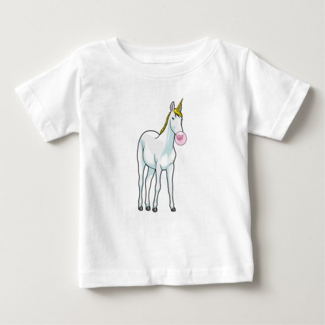 Unicorn Bubble gum Baby T-Shirt (Front)