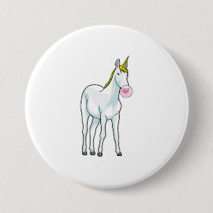 Unicorn Bubble gum Button