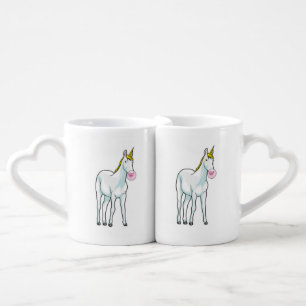 Unicorn Bubble gum Coffee Mug Set