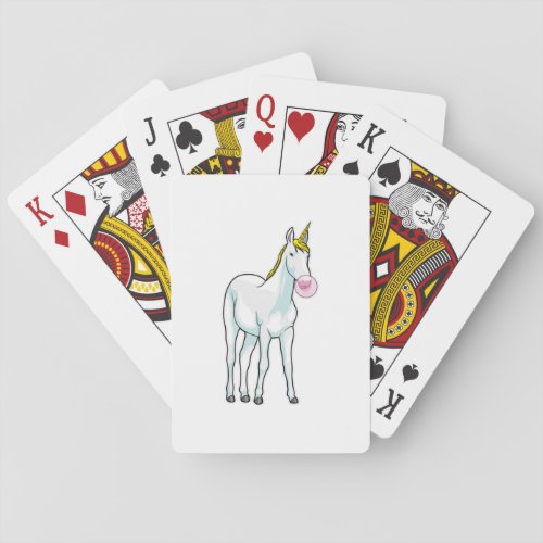 Unicorn Bubble gum Poker Cards