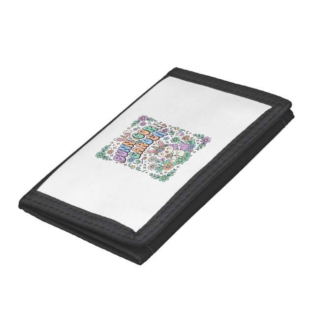 Unicorn Bunnycorn Garden Kawaii Typography Design_ Trifold Wallet (Bottom)