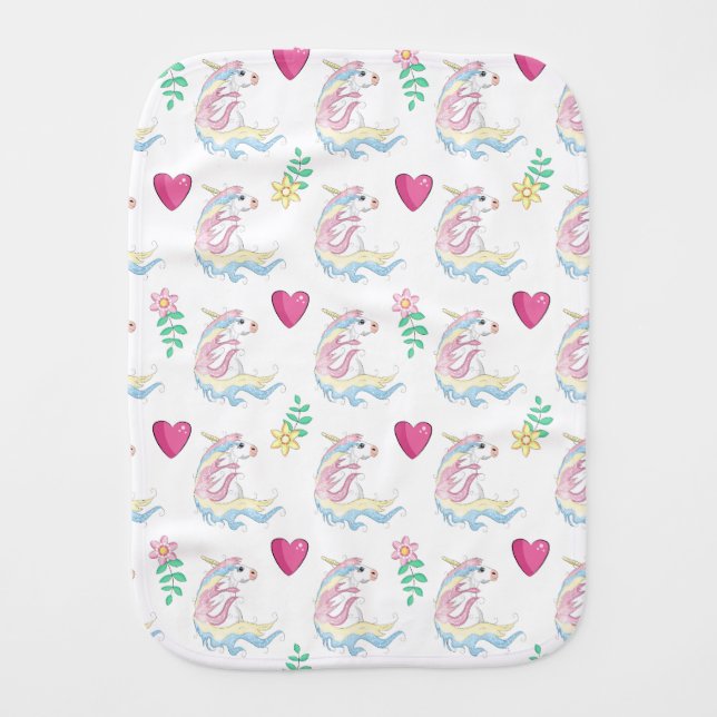Unicorn Burp Cloth (Front)