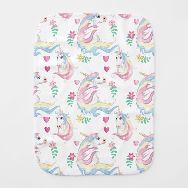 Unicorn Burp Cloth  (Front)