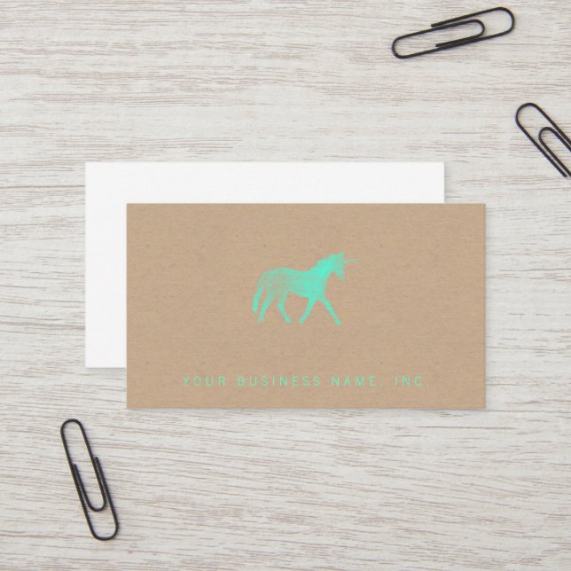 Unicorn Business Card (Front/Back In Situ)