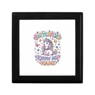 Unicorn Butterflies Know My Name Charming POD Artw Gift Box
