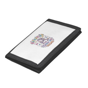 Unicorn Butterflies Know My Name Charming POD Artw Trifold Wallet