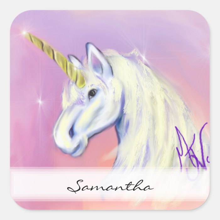 Unicorn by Mendi Vernatter Stickers