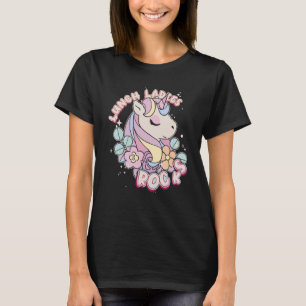 Unicorn  Cafeteria Worker Lunch Ladies Rock T-Shirt