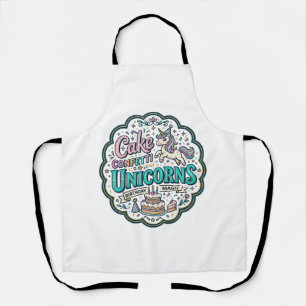 Unicorn Cake Confetti Unicorns POD Ready POD Artwo Apron