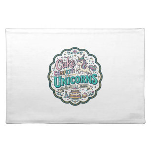 Unicorn Cake Confetti Unicorns POD Ready POD Artwo Cloth Placemat