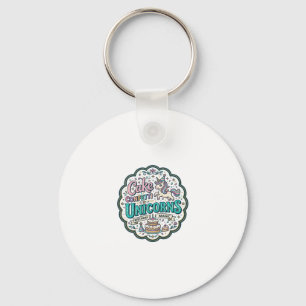 Unicorn Cake Confetti Unicorns POD Ready POD Artwo Keychain