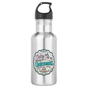Unicorn Cake Confetti Unicorns POD Ready POD Artwo Stainless Steel Water Bottle