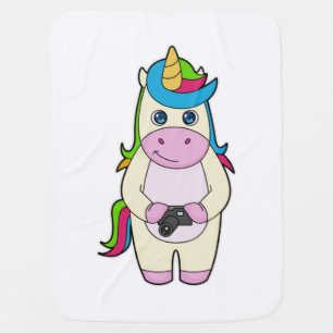 Unicorn Camera Baby Blanket