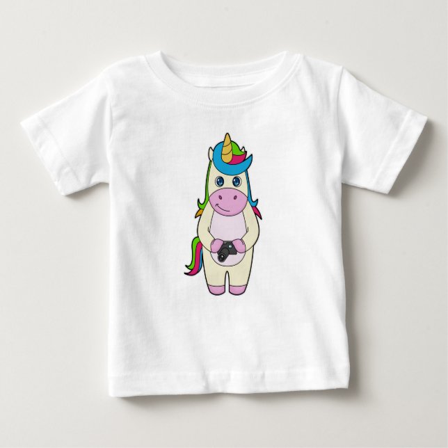 Unicorn Camera Baby T-Shirt (Front)